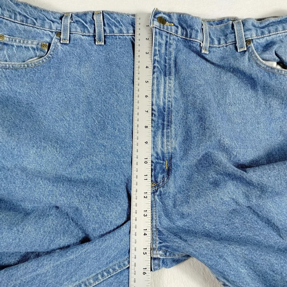 Carhartt‎ Jeans Mens 46x32 Blue Denim Relaxed Fit B19DST Straight Leg Workwear